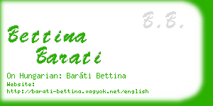 bettina barati business card
