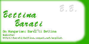 bettina barati business card